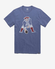 NEW ENGLAND PATRIOTS HISTORIC GRIT '47 SCRUM TEE BLEACHER BLUE