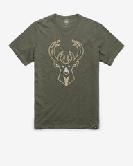 MILWAUKEE BUCKS GRIT '47 SCRUM TEE BOTTLE GREEN