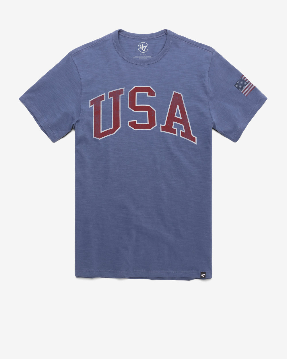 UNITED STATES SCRIPT GRIT TWO PEAT '47 SCRUM TEE BLEACHER BLUE