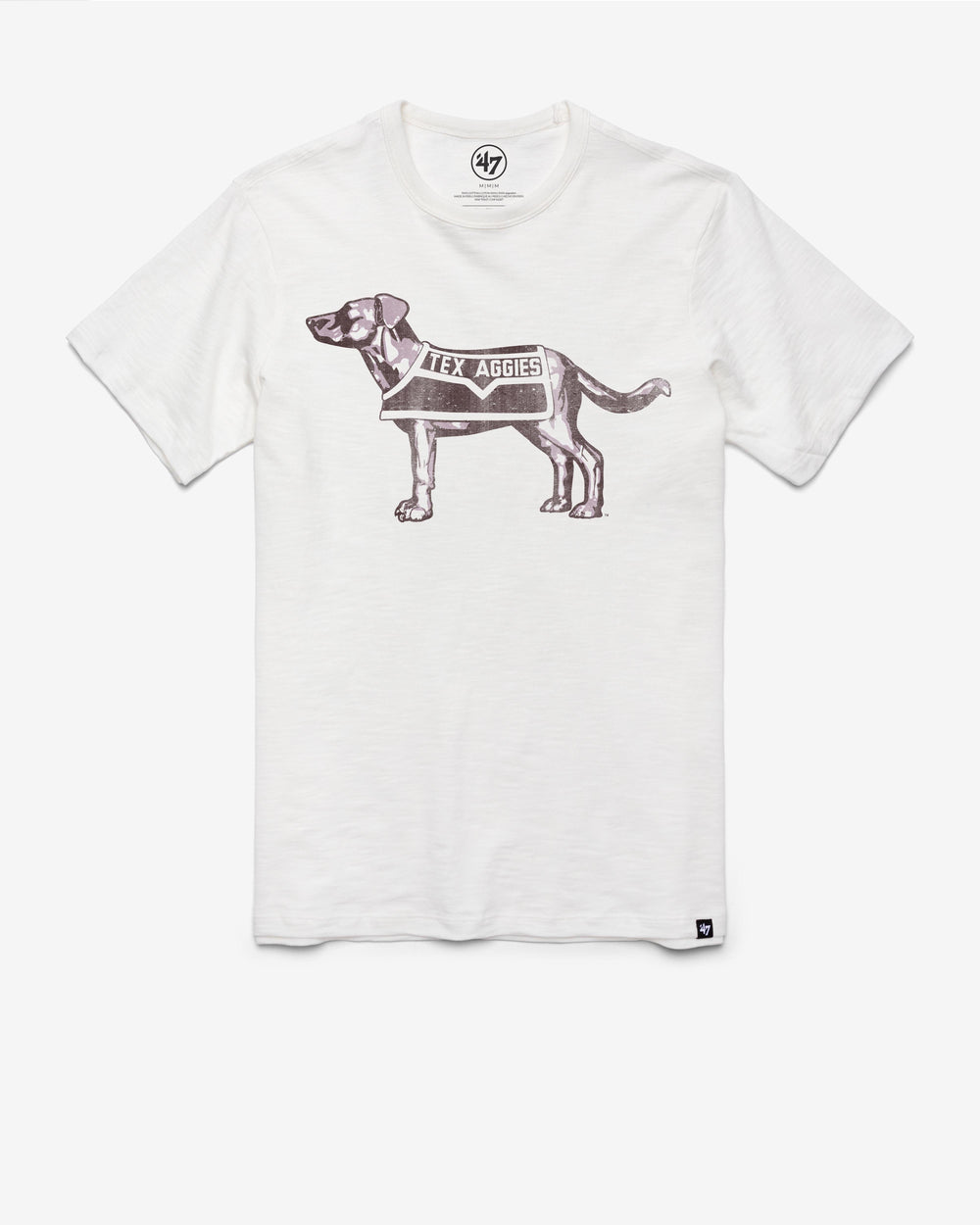 TEXAS A&M AGGIES '47 VINTAGE GRIT SCRUM TEE WHITE WASH