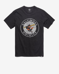 BALTIMORE ORIOLES COOPERSTOWN PREMIER '47 FRANKLIN TEE FLINT BLACK