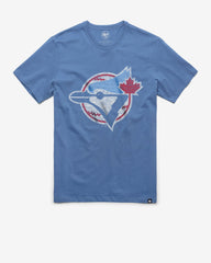TORONTO BLUE JAYS COOPERSTOWN PREMIER '47 FRANKLIN TEE CADET BLUE