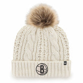 BROOKLYN NETS MEEKO CUFF KNIT WOMENS WHITE