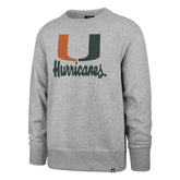 MIAMI HURRICANES VINTAGE IMPRINT '47 HEADLINE CREW SLATE GREY