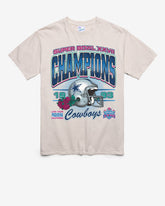 DALLAS COWBOYS SUPER BOWL GRIDIRON LOCKER '47 VINTAGE TUBULAR TEE DUNE