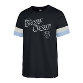 MILWAUKEE BREWERS CITY CONNECT DISTRESSED PREGAME '47 WINSLOW TEE ATLAS BLUE