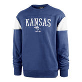 KANSAS JAYHAWKS VINTAGE GROUNDBREAK '47 ONSET CREW JETTY BLUE