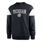 MICHIGAN WOLVERINES VINTAGE GROUNDBREAK '47 ONSET CREW ATLAS BLUE