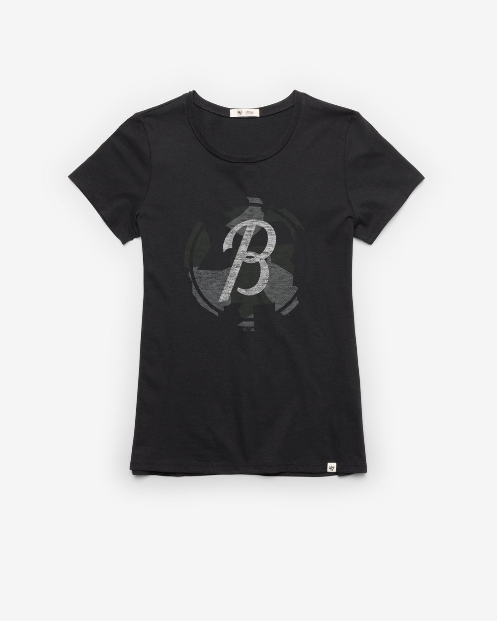 BALTIMORE ORIOLES CITY CONNECT PREMIER '47 FRANKIE TEE WOMENS FLINT BLACK