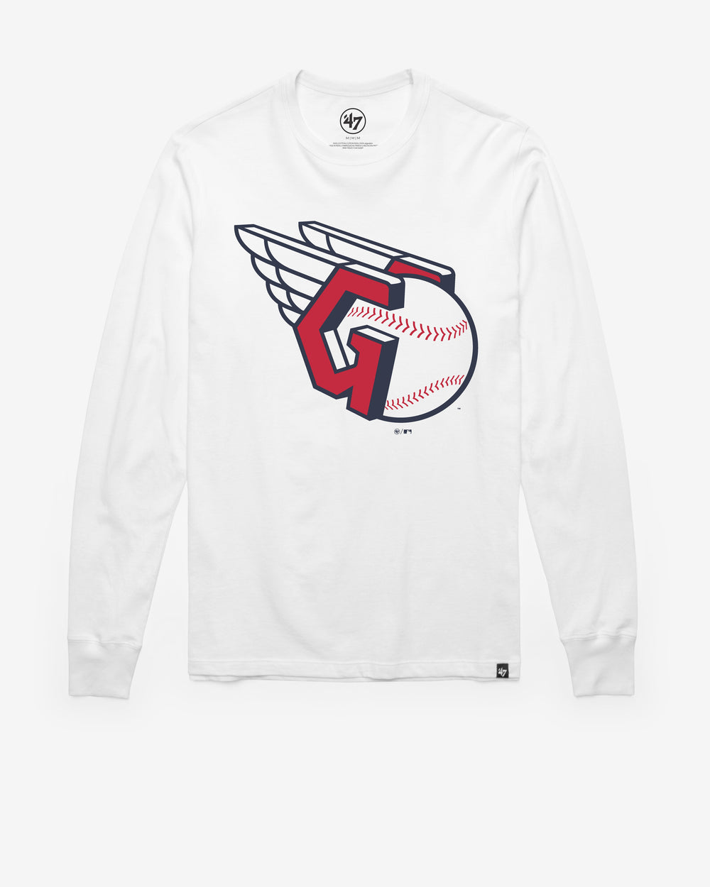 CLEVELAND GUARDIANS PREMIER '47 FRANKLIN LONG SLEEVE TEE WHITE WASH