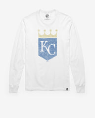 KANSAS CITY ROYALS PREMIER '47 FRANKLIN LONG SLEEVE TEE WHITE WASH