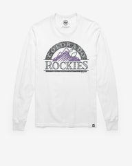 COLORADO ROCKIES PREMIER '47 FRANKLIN LONG SLEEVE TEE WHITE WASH