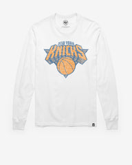 NEW YORK KNICKS PREMIER '47 FRANKLIN LONG SLEEVE TEE WHITE WASH