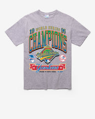 NEW YORK YANKEES COOPERSTOWN WORLD SERIES LOCKER '47 VINTAGE TUBULAR TEE DT ATHLETIC HEATHER