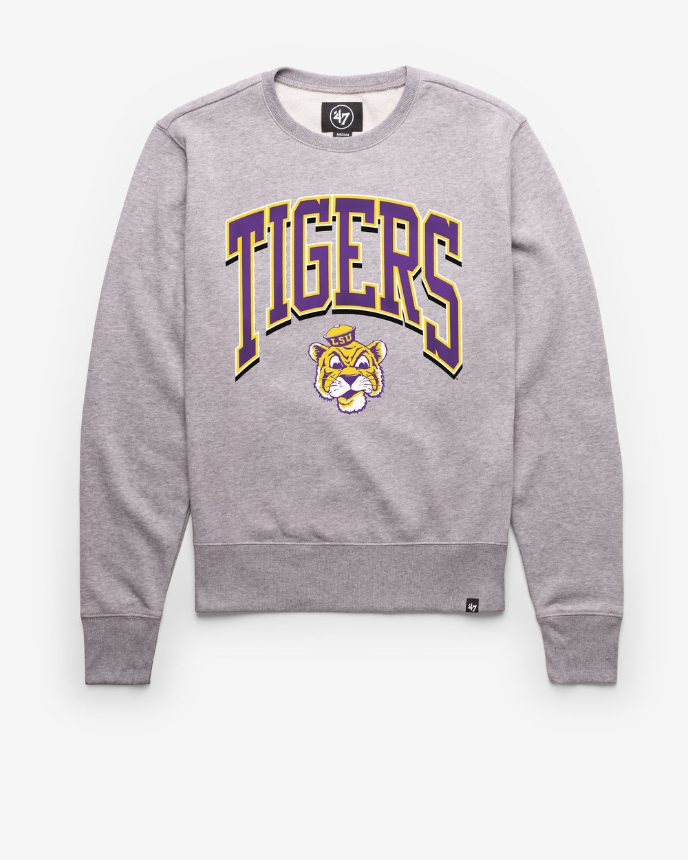 LOUISIANA STATE TIGERS LSU VINTAGE WALK TALL '47 HEADLINE CREW SLATE GREY