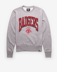 WISCONSIN BADGERS VINTAGE WALK TALL '47 HEADLINE CREW SLATE GREY