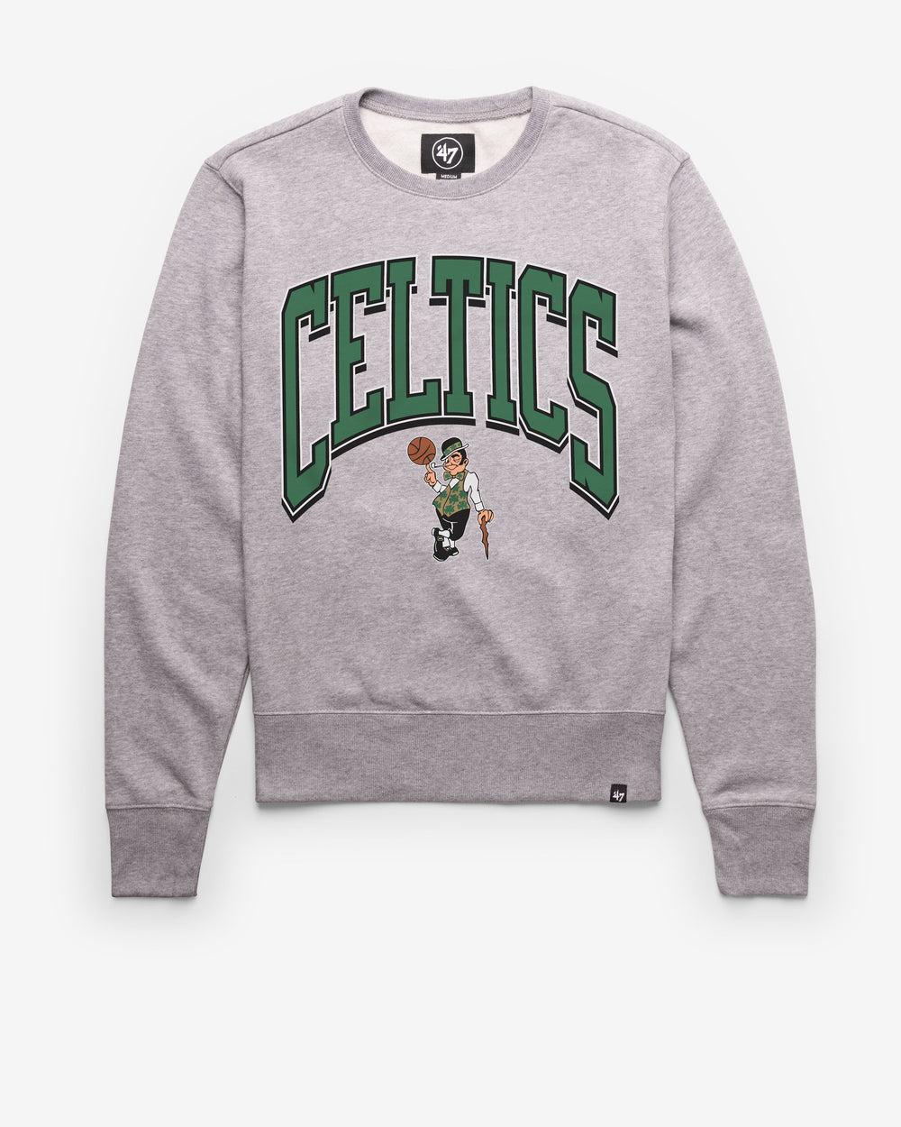 BOSTON CELTICS WALK TALL '47 HEADLINE CREW SLATE GREY