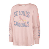 ST. LOUIS CARDINALS CLOUD NINE '47 SOA LONG SLEEVE TEE WOMENS SEASHELL