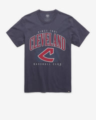 CLEVELAND GUARDIANS COOPERSTOWN DOUBLE HEADER '47 FRANKLIN TEE ATLAS BLUE