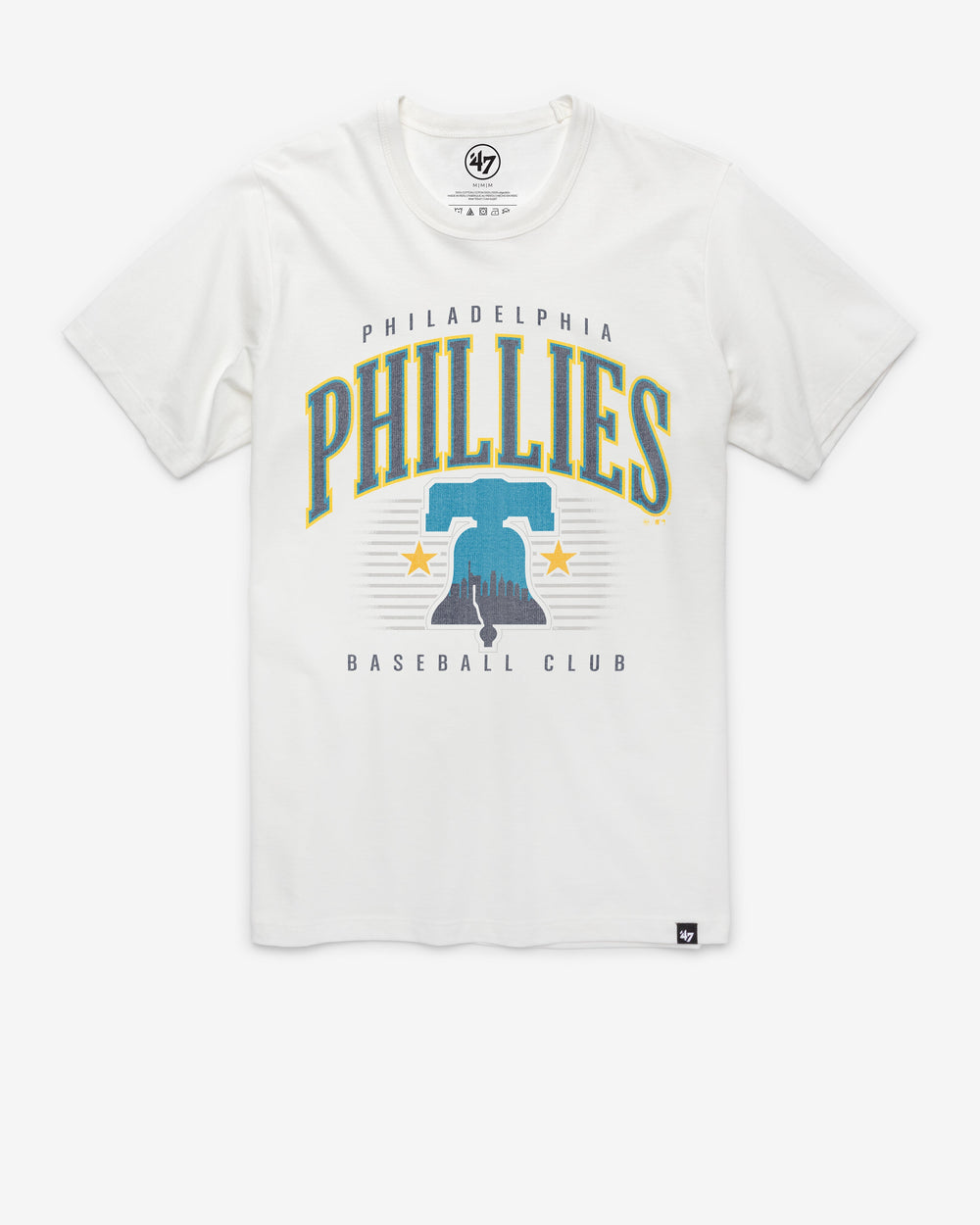 PHILADELPHIA PHILLIES CITY CONNECT DOUBLE HEADER '47 FRANKLIN TEE WHITE WASH