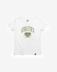 ATHLETICS COOPERSTOWN DOUBLE HEADER '47 FRANKLIN TEE KIDS WHITE WASH