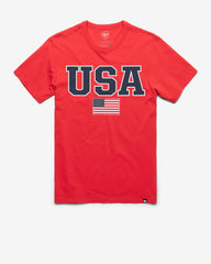 UNITED STATES USA BLOCK '47 FRANKLIN TEE RACER RED