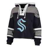 SEATTLE KRAKEN CROPPED SUPERIOR '47 LACER HOOD WOMENS FALL NAVY