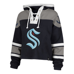 SEATTLE KRAKEN CROPPED SUPERIOR '47 LACER HOOD WOMENS FALL NAVY