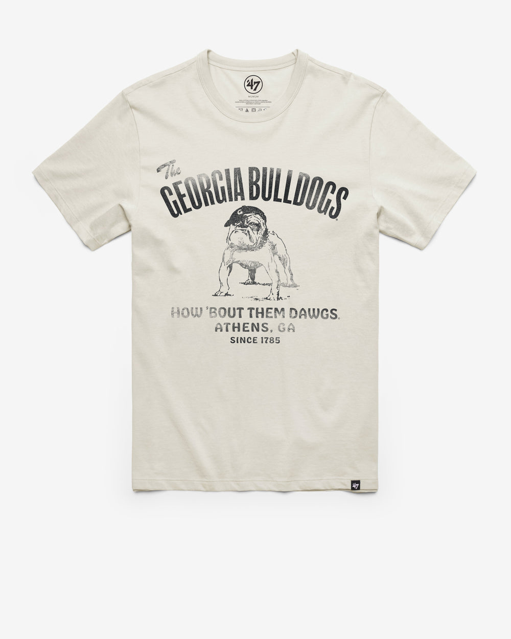 GEORGIA BULLDOGS VINTAGE WIDE OPEN '47 FRANKLIN TEE DUNE