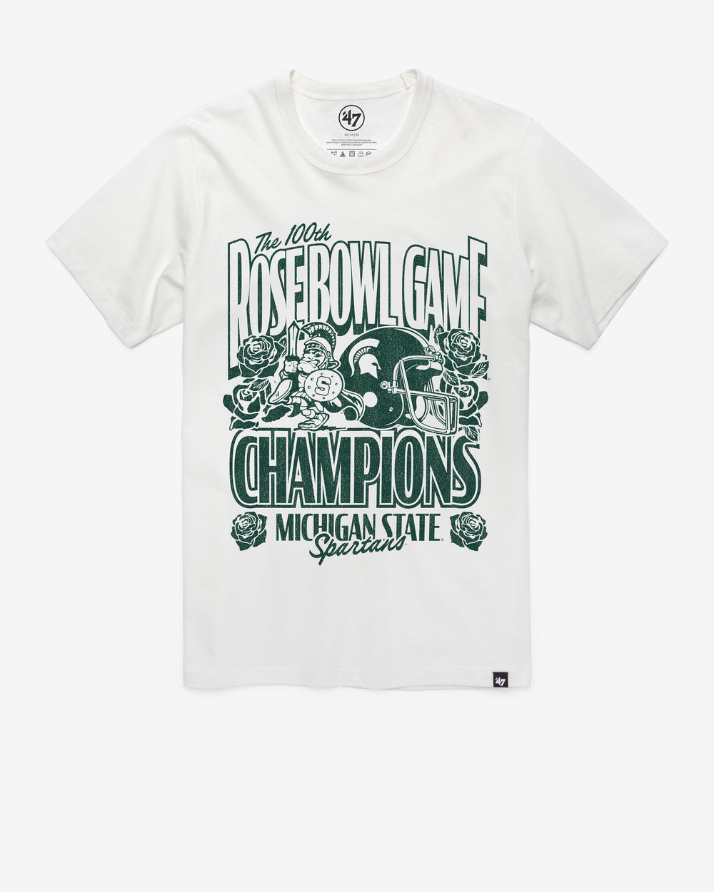 MICHIGAN STATE SPARTANS MONOCHROME '47 FRANKLIN TEE WHITE WASH
