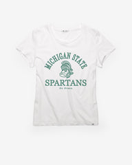 MICHIGAN STATE SPARTANS VINTAGE FRESH START '47 FRANKIE TEE WOMENS WHITE WASH