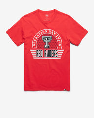 TEXAS TECH RED RAIDERS OPERATION HAT TRICK OHT CONVOY '47 FRANKLIN TEE RACER RED