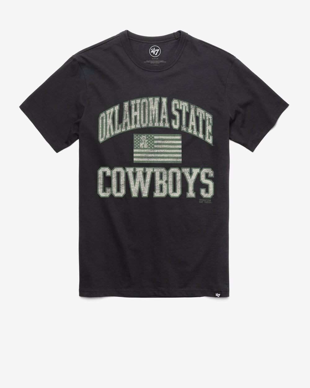 OKLAHOMA STATE COWBOYS OPERATION HAT TRICK OHT MAJOR '47 FRANKLIN TEE FLINT BLACK