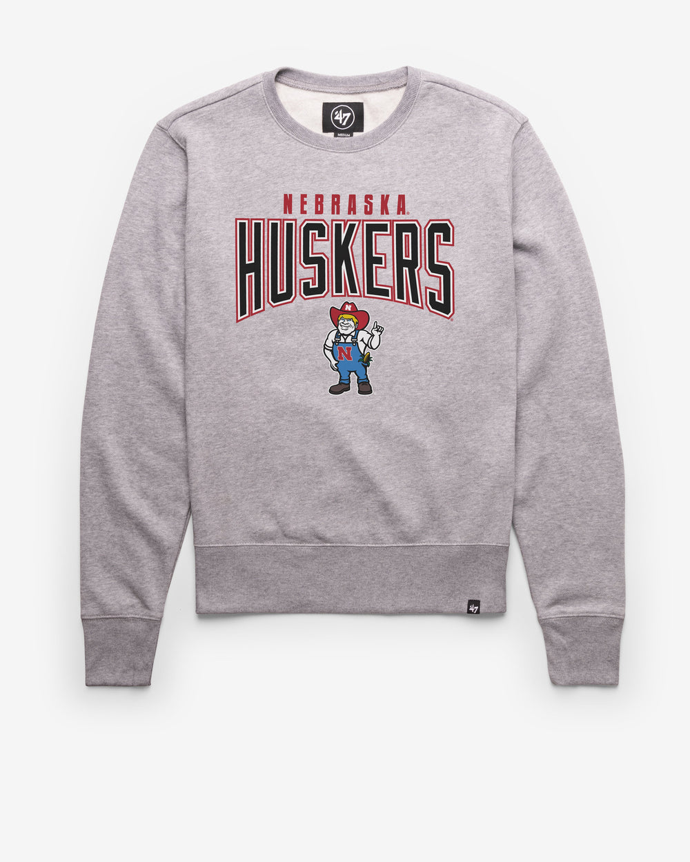 NEBRASKA CORNHUSKERS TEAM ELEMENTS ARCH '47 HEADLINE CREW SLATE GREY