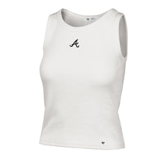 ATLANTA BRAVES MICRO EMB '47 BABY RIB TANK WOMENS SANDSTONE