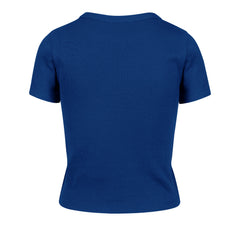 CHICAGO CUBS MICRO EMB '47 BABY RIB TEE WOMENS ROYAL