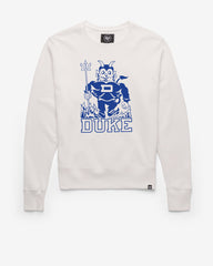 DUKE BLUE DEVILS VINTAGE IMPRINT '47 HEADLINE CREW WHITE WASH