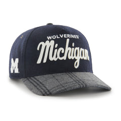 MICHIGAN WOLVERINES WINDOWPANE PLAID '47 HITCH RF RELAXED FIT NAVY