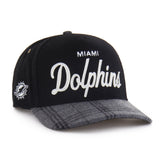 MIAMI DOLPHINS WINDOWPANE PLAID '47 HITCH RF RELAXED FIT BLACK