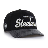 PITTSBURGH STEELERS WINDOWPANE PLAID '47 HITCH RF RELAXED FIT BLACK