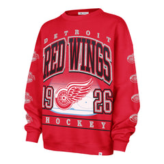 DETROIT RED WINGS GO BIG '47 OVERSIZED CREW WOMENS RED