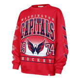 WASHINGTON CAPITALS GO BIG '47 OVERSIZED CREW WOMENS RED