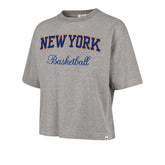 NEW YORK KNICKS PIVOT DROP NEEDLE '47 CITY TEE WOMENS SLATE GREY