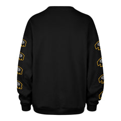 BOSTON BRUINS GO BIG '47 OVERSIZED CREW WOMENS JET BLACK
