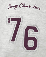 TEXAS A&M AGGIES STONEY CLOVER LANE X '47 OVERSIZED GLITTER ARCH CREW WOMENS RELAY GREY