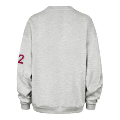 WASHINGTON COMMANDERS STONEY CLOVER LANE X '47 OVERSIZED GLITTER ARCH CREW WOMENS RELAY GREY