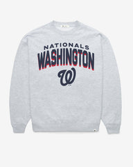 WASHINGTON NATIONALS CAMPUS ARCH CLOUD '47 OVERSIZED CREW WOMENS RELAY GREY