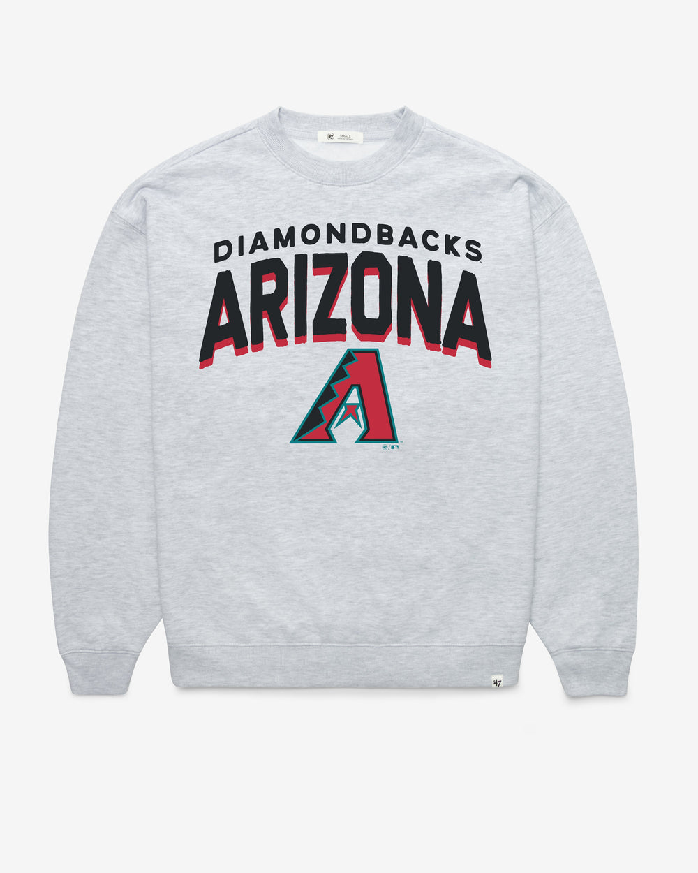 ARIZONA DIAMONDBACKS CAMPUS ARCH CLOUD '47 OVERSIZED CREW WOMENS RELAY GREY