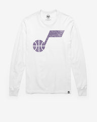 UTAH JAZZ PREMIER '47 FRANKLIN LONG SLEEVE TEE WHITE WASH