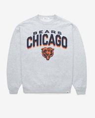 CHICAGO BEARS CAMPUS ARCH CLOUD OVERSIZED CREW WOMENS RELAY GREY